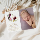 Search for purple photo christening invitations Watercolor floral