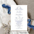 Search for vintage wedding programs Navy blue