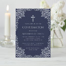 Search for navy confirmation invitations Elegant