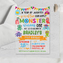 Search for monster 1st birthday invitations Turning one
