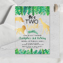 Search for boy second birthday invitations Safari