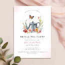 Search for garden tea bridal shower invitations Watercolor