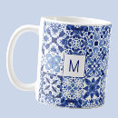 Search for blue moroccan pattern mugs Mediterranean