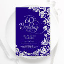 Search for silver purple 60th birthday invitations Elegant