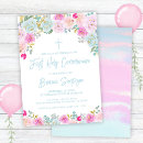 Search for pink and purple first communion invitations Modern