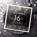 Search for silver and black napkins Sparkle