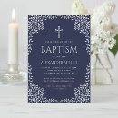Search for blue and silver christening invitations Elegant