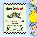 Search for green race car invitations Growing up two fast