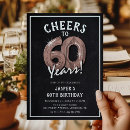 Search for rose 60th birthday invitations Cheers to 60 years