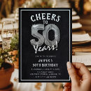 Search for silver 50th birthday invitations Cheers to 50 years