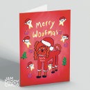 Search for poodle christmas cards Red