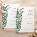 Search for watercolor eucalyptus wedding invitations Calligraphy