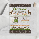 Search for wild one party invitations Woodland animals