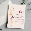 Search for turning 60 invitations Watercolor
