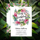 Search for tropical leaves birthday invitations Tropics