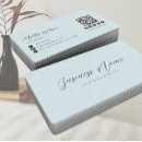 Search for light blue business cards Qr code
