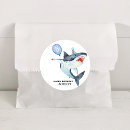 Search for shark birthday stickers Great white shark