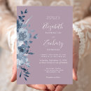 Search for dusty blue and mauve wedding invitations Botanical