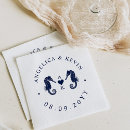 Search for seahorse napkins Navy