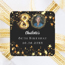 Search for 80th photo stickers Black