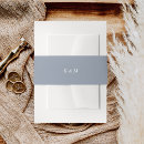 Search for dusty blue invitation belly bands Solid colour