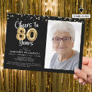 Search for cheers to 80 years birthday invitations Modern