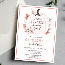 Search for pumpkin is turning one invitations Watercolor