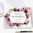 Search for floral guest books Burgundy