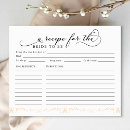 Search for antique bridal shower recipe cards Recipe for the bride