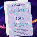 Search for iridescent birthday invitations Purple