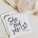 Search for she said yes napkins Black and white