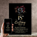 Search for black and grey birthday invitations Floral