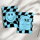 Search for blue 1st birthday invitations One happy dude