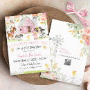 Search for farm baby girl shower invitations Floral