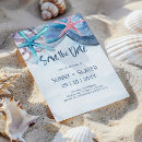 Search for seashells save the dates Watercolor