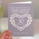 Search for pearl wedding anniversary cards Heart