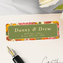 Search for groovy return address labels Colorful