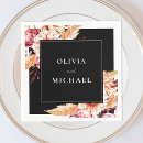 Search for black floral napkins Botanical