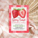 Search for strawberry birthday invitations Picnic