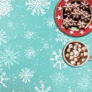Search for teal christmas tablecloths Snowflakes