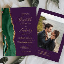 Search for purple and green wedding invitations Gold glitter