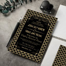 Search for black and gold rehearsal dinner invitations Gatsby