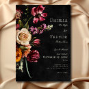 Search for dark green and gold wedding invitations Botanical