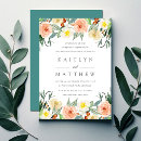 Search for garden rehearsal dinner invitations Watercolor flowers