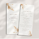 Search for wildflower wedding programs Rustic