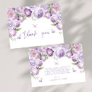 Search for purple butterfly thank you cards Wildflowers