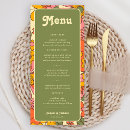 Search for retro wedding menus Summer