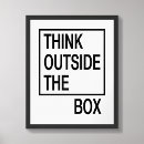 Search for think outside the box posters Inspirational