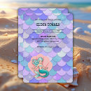 Search for purple mermaid baby shower invitations Glitter
