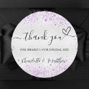 Search for purple and silver wedding stickers Heart